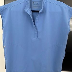 Figs ceil blue Rafaela scrub top